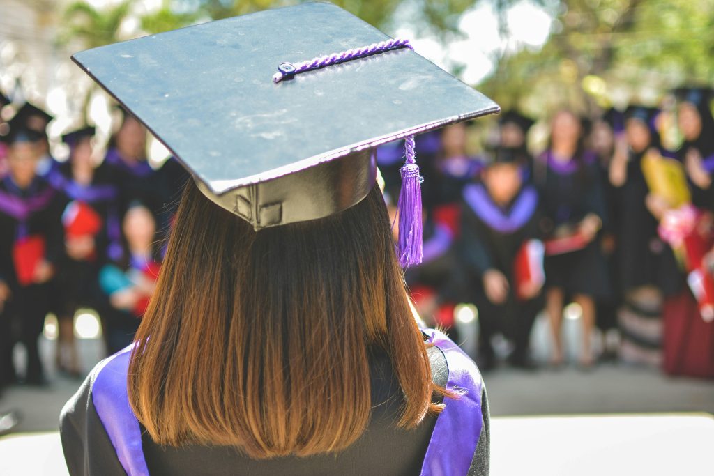 student getting a degree